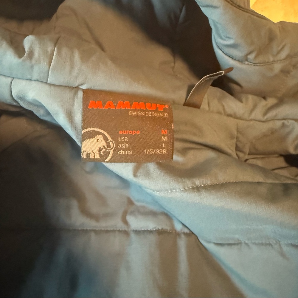 Mammut Blue Lightweight Performance Insulated Hooded Jacket - Picture 6 of 7